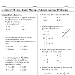 Geometry final exam with answers pdf