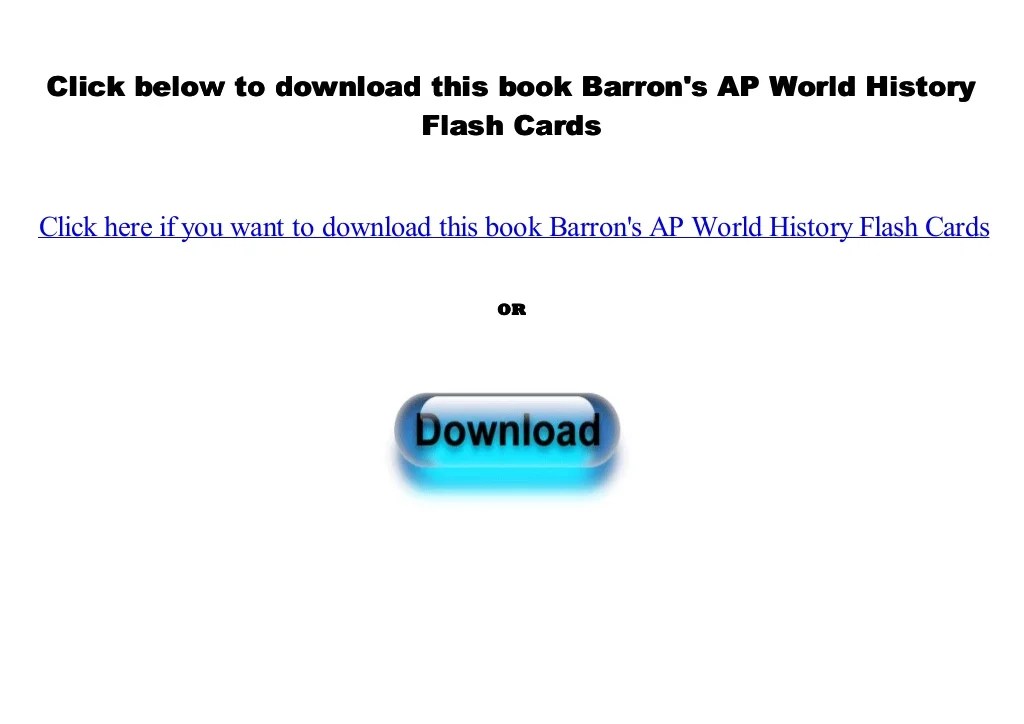 Barron's ap world history flashcards