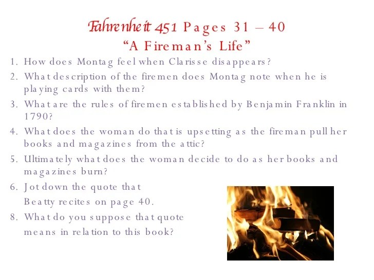 Fahrenheit 451 chapter 2 quiz