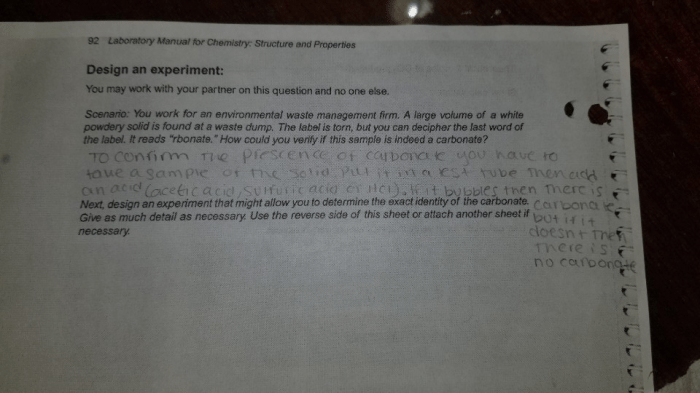 Laboratory manual for general organic and biological chemistry answer key